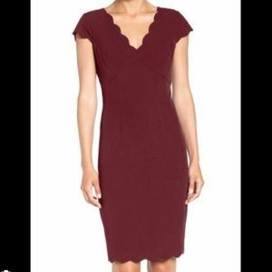 💕 Scalloped neckline dress